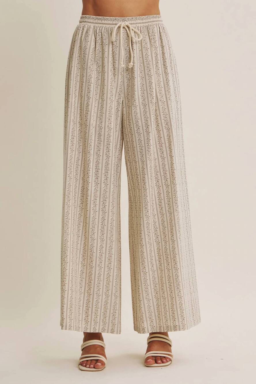 NEW IN FEBRUARY gentle breeze wide-leg pants with pockets in beige